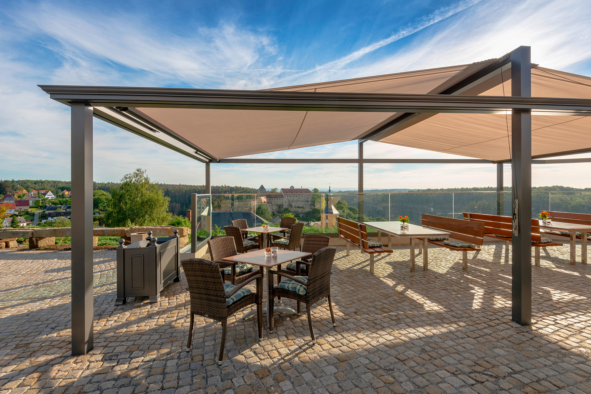 Hotel zur Aussicht Hohnstein Biergarten