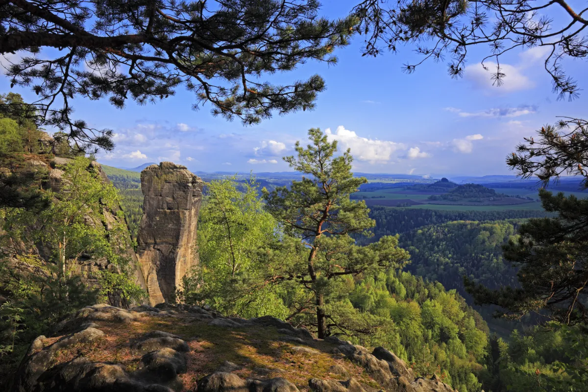 Hotel „Zur Aussicht“ Hohnstein – Umgebung – Teufelsturm Hotel "Zur Aussicht" Hohnstein - Umgebung - Teufelsturm
